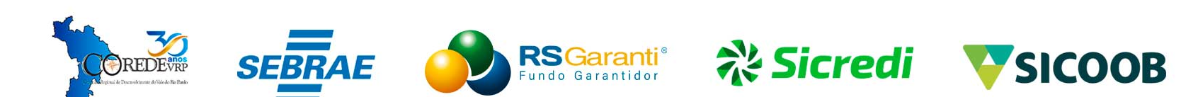COREDE VRP · SEBRAE · RS Garanti · Sicredi · SICOOB